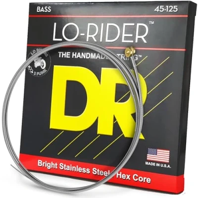 Afbeelding van DR Strings Lo Rider Stainless Steel Hex Core 5 String Bass 45 125