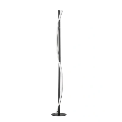 Afbeelding van Fischer &amp; Honsel Vloerlamp Bridge 1x LED 25 W incl. Mat zwart/Acryl wit
