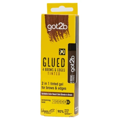 Afbeelding van 3x Got2b Glued 4 Brows&amp;Edges Gel Brown 16 ml