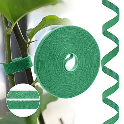 Afbeelding van URAQT Plantenbinders,10 m Groen Hersluitbare Plantenband Dubbelzijdige Steunbanden 10 mm Zelfklevend Klimhulpmiddel Multifunctionele Plantbinders Weerbestendig voor Planten