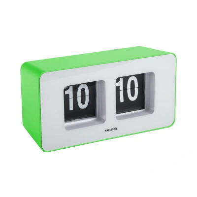 Afbeelding van Karlsson Flip Klok Funky Wandklok Helder Groen 17,7x7x9,2cm Nice thingZ