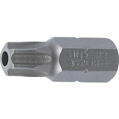 Afbeelding van BGS 4650 Bit lengte 30 mm 10 (3/8&quot;) buitenzeskant T profiel (voor Torx) met boring T50