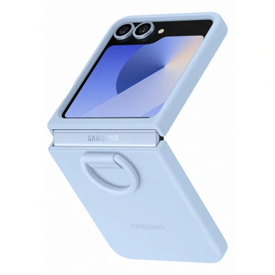 Afbeelding van Samsung Galaxy Z Flip 6 Hoesje Siliconen en TPU (zacht) Backcover/Softcase Blauw Telefoonhoesje