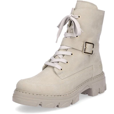 Afbeelding van Rieker 74642 veterlaarzen voor dames, beige, 37 EU