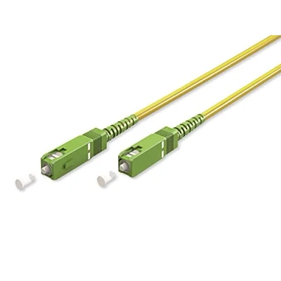 Afbeelding van SC/APC Simplex FTTH kabel OS2 geel LSZH 20 meter