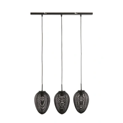 Afbeelding van Light &amp; Living Hanglamp YAELLE 80x20x33cm Zwart
