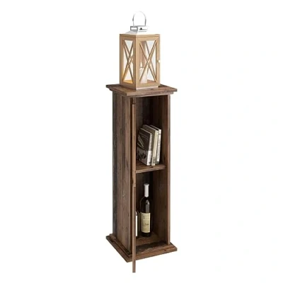 Afbeelding van Accenttafel met deur 88,5 cm old style donkerkleurig