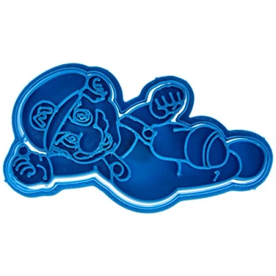 Afbeelding van Cuticuter Bros uitsteekvorm, motief Mario, blauw, 8 x 7 1,5 cm
