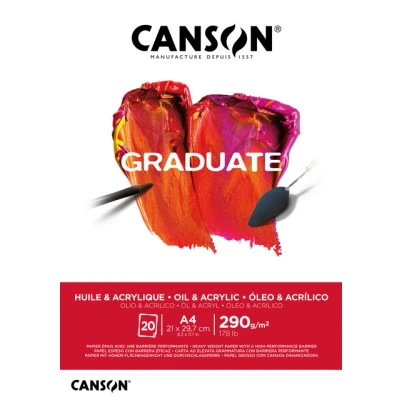 Afbeelding van Olie Acrylblok Canson Graduate A4 290gr 20vel