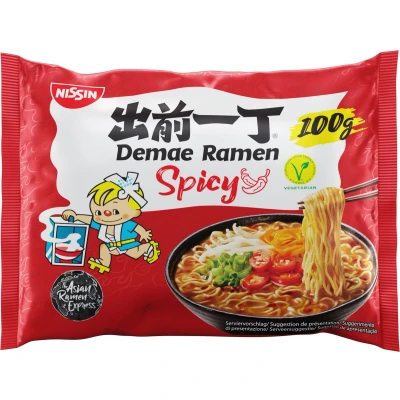 Afbeelding van Nissin Demae Ramen Spicy Voordeelverpakking 10 Stuks