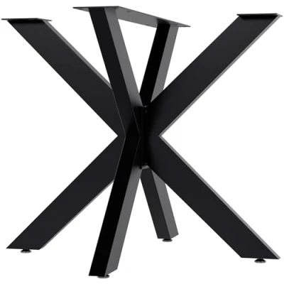 Afbeelding van CLP Hardwick Tafelpoten metaal doe het zelf hoogte van 71 cm Stervormig tafelframe gepoedercoat zwart