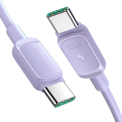 Afbeelding van Joyroom USB C naar Kabel 100W 1.2 Meter Snellader Paars
