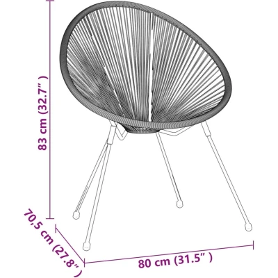 Afbeelding van vidaXL 5 delige Tuinset PVC rattan zwart