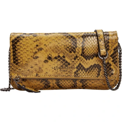 Afbeelding van LIEBESKIND BERLIN Leren Schoudertas Aloe Special Snake Crossbody Dijon Geel