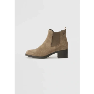 Afbeelding van Tamaris Dames 1 25026 41 Chelsea laarzen, Taupe suède, 36 EU, suède., EU