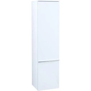 Afbeelding van Villeroy en boch badmeubelkast venticello hoge kast 404x1546x372mm links greep chroom corpus glossy white a95101dh