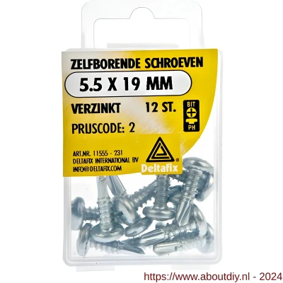 Afbeelding van Schroeven zelfborend verzinkt ck pz 5.5x19mm