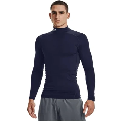 Afbeelding van Under Armour UA CG COMP MOCK COLD GEAR Longsleeve, Heren, Maat: 3XL, Blau