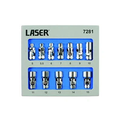 Afbeelding van Laser 7281 Universele Joint Socket Set 1/4&quot;D 12st