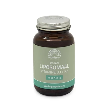 Afbeelding van Mattisson Vegan Liposomaal Vitamine D3 + K2 60vc