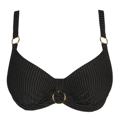 Afbeelding van PrimaDonna niet voorgevormde beugel bikinitop Solta met lurex zwart/goud