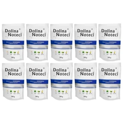 Afbeelding van 20 X 500 g Dolina Noteci Premium Pouches Kabeljauw met Broccoli Nat Hondenvoer