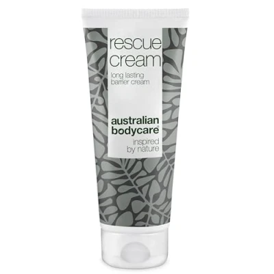 Afbeelding van Australian Bodycare Rescue Cream 100 ml Barrièrecrème voor een geïrriteerde, rode en kwetsbare huid op je lichaam met Tea Tree Olie Helpt de te herstellen Geschikt om gebruiken bij doorligwonden &amp; luieruitslag