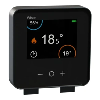 Afbeelding van Schneider Electric Wiser Zigbee Smart Home kamerthermostaat, bediening via display of met gratis app, compatibel Amazon Alexa en Google Home, energiebesparing