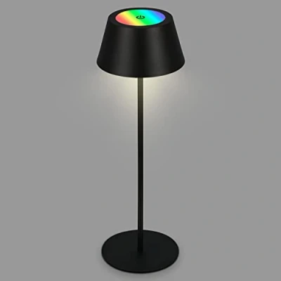 Afbeelding van Briloner Leuchten KIKI oplaadbare batterij RGB LED tafellamp 2,6W 4 level dimmer touch 2600mAh zwart