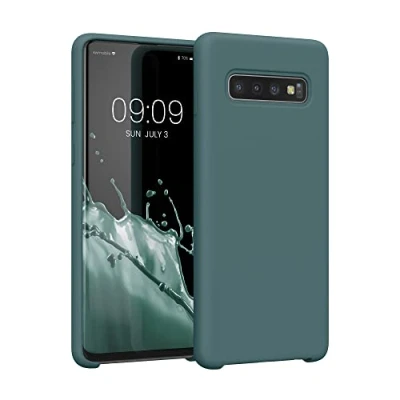 Afbeelding van kwmobile telefoonhoesje geschikt voor Samsung Galaxy S10 Hoesje met siliconen coating Smartphone case in Arctische nacht
