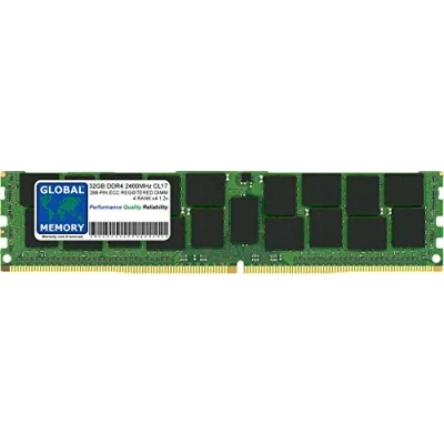 Afbeelding van 32GB DDR4 2400MHz PC4 19200 288 PIN ECC GEREGISTREERD DIMM (RDIMM) GEHEUGEN RAM VOOR SERVERS/WERKSTATIONS/MOEDERBORDEN (2 RANK CHIPKILL)