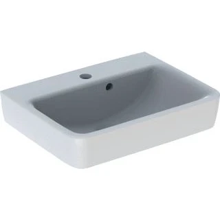 Afbeelding van Geberit Renova Plan opzetfontein wit (50 x 38 cm) 1 kraangat, met