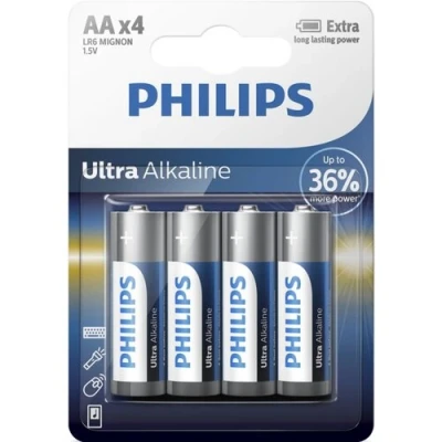 Afbeelding van Philips Ultra Alkaline Batterijen AA 4 stuks