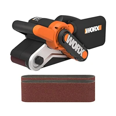 Afbeelding van WORX WX661.1 Bandschuurmachine 950W met stofzuigeradapter ergonomisch ontwerp