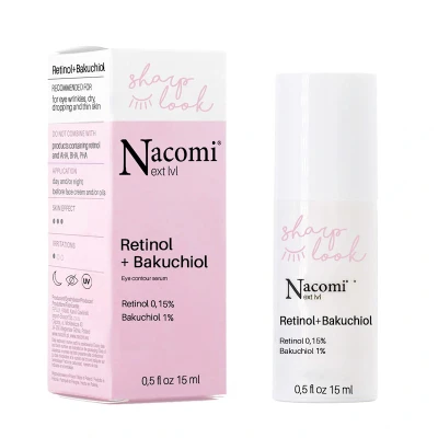 Afbeelding van Nacomi NXT Anti Rimpel Oogserum Met Retinol &amp; Bakuchiol 15ml.