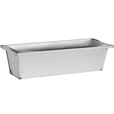 Afbeelding van Dehner Plantenbak, bloembak, ca. 50 x 17 13 cm, metaal, zilver