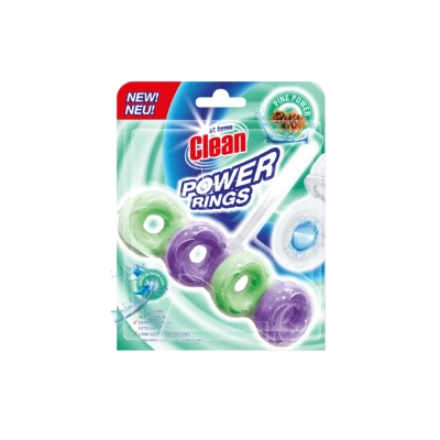 Afbeelding van 6x At Home Toiletblok Power Rings Pine 40 gr