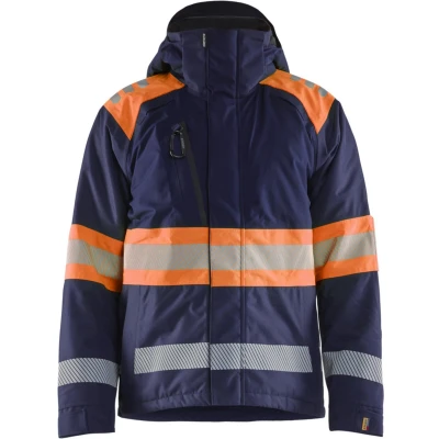 Afbeelding van Blaklader 4480 1977 Winterjas High Vis Marineblauw/Oranje XXL