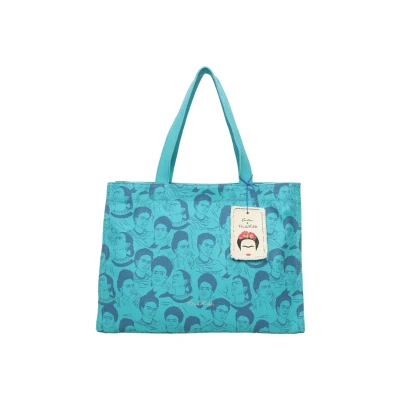 Afbeelding van Fritzi aus Preussen x Kahlo Easy01 Canvas Frida Heads Shopper voor dames,