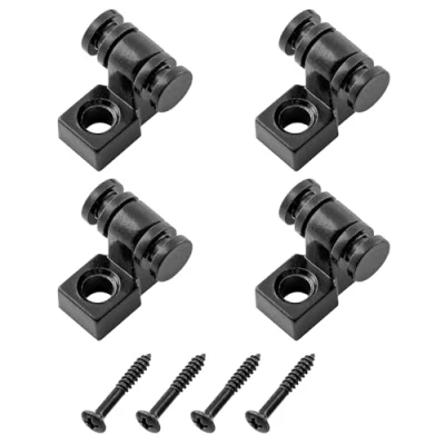 Afbeelding van Musiclily Vintage Roller String Guides Snaargeleiders Trees Retainers voor Strat Tele Elektrische Gitaar, Zwart(4 Stuks)