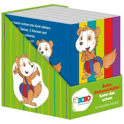 Afbeelding van Bobo Siebenschläfer kann das schon (Würfel): Erstes Lernen: Farben, Zahlen, Jahreszeiten, Gegensätze, Draußen, Zuhause Box mit 6 Mini Büchern für Kinder ab 2 Jahren