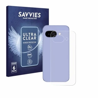 Afbeelding van Savvies Screenprotector voor Google Pixel 9a (Achterkant) Folie Beschermfolie transparant (6 Stuks)