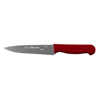 Afbeelding van Starrett Chefs Mes Smalle Driehoekige 6&quot; (150 mm) Rood Handvat BKR302 6