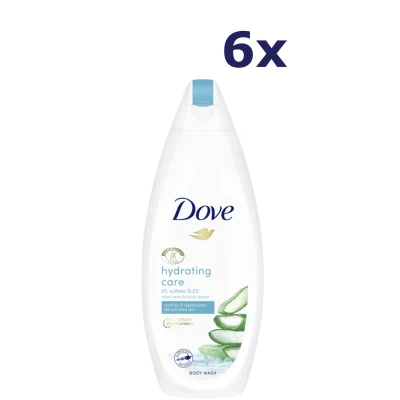 Afbeelding van 6x Dove Douchegel Hydra Care met Aloë Vera &amp; Berkenwater 250ml