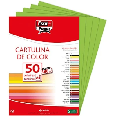 Afbeelding van Fixo Paper 1110327 karton, A4, 180 g, limoengroen, 50 stuks