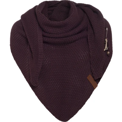 Afbeelding van Knit Factory COCO Halsdoek, Dames, Maat: One Size, Aubergine