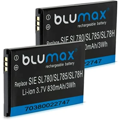 Afbeelding van 2x Blumax batterij compatibel met Siemens Gigaset 3,7V / 830mAh Li ion vervangt SL400H SL78H