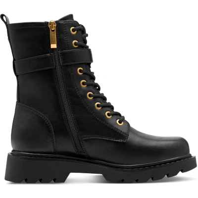 Afbeelding van Tamaris Enkellaarsjes met plateauzool, Dames, Maat: 42, Black Schoenen