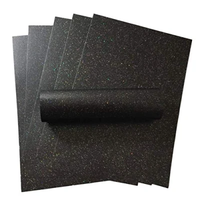 Afbeelding van Syntego 10 Vellen A4 Houtskool Zwart Sparkle Papier Met Iriserende 120gsm Ambachten Kaart Maken Kerst