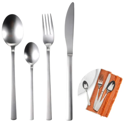 Afbeelding van Cheqo® Luxe RVS Bestekset Hoogglans Spiegel Zilverkleurig 24 Delig Bestek Lepels Messen Vorken Voor 6 Personen